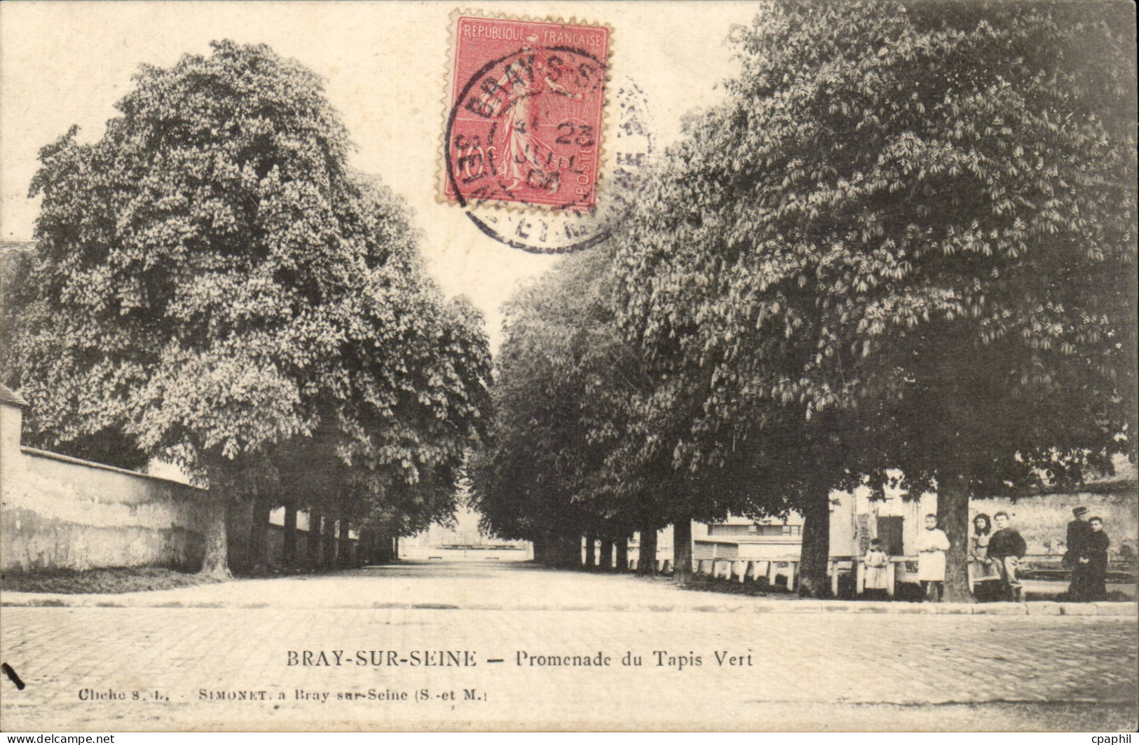 Bray sur Seine CPA Promenade du tapis vert