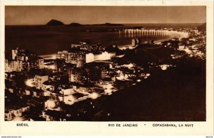 CPA RIO DE JANEIRO Copacabana, la nuit. BRAZIL (621799)