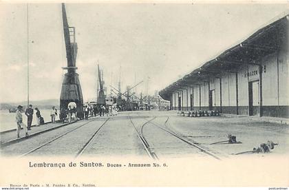 Brasil - SANTOS - Docas - Armazem No. 6 - Ed. M. Pontes & Co.