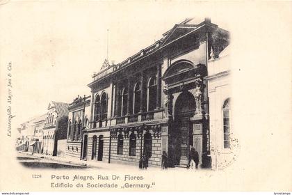L248 Brazil 1900 Porto Alegre. Rua Dr. Flores. vintage postcard