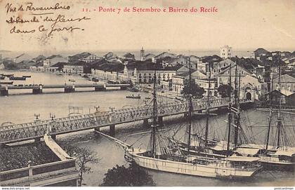 Brasil - PERNAMBUCO Recife - Ponte 7 de Setembro e Bairro do Recife - Ed. M. Nogueira de Souza 11