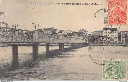 Brasil - RECIFE Pernambuco - Ponte entre Recife e São Antonio - Ed. Messageries Maritimes