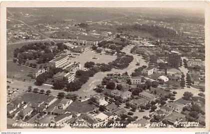 Brasil - GOIANIA - Vista Aerea - Praça Civica - POSTAL FOTO A parte superior do cartão postal está ligeiramente danifica