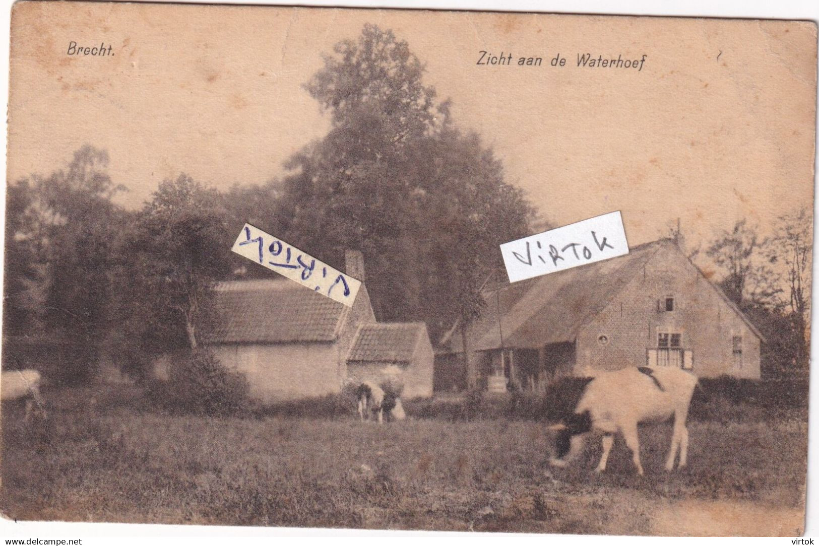 Brecht :  Zicht aan de waterhoef  (  1935 met zegel )