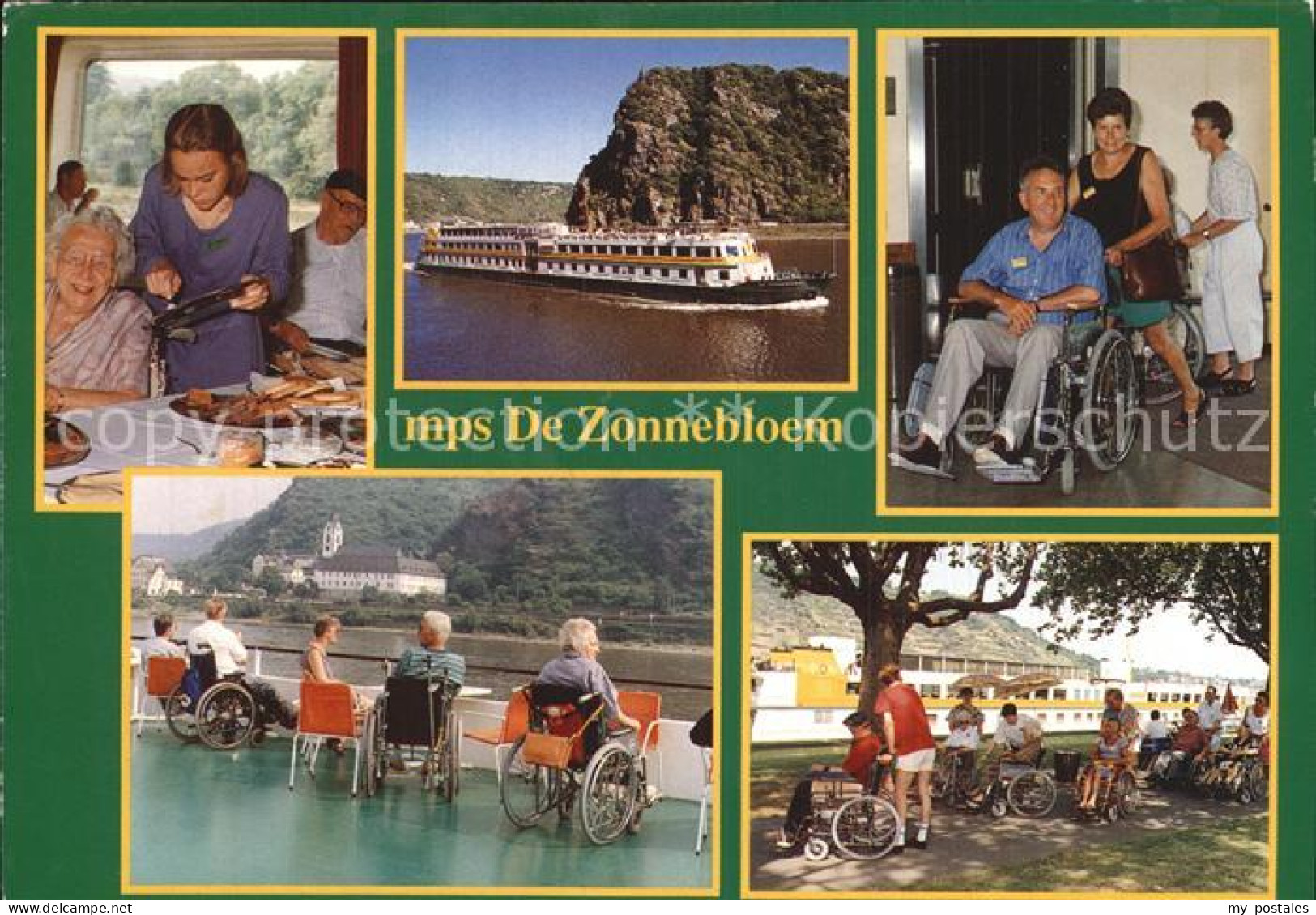 Breda Noord-Brabant mps De Zonnebloem Fahrgastschiff Rollstuhlfahrer