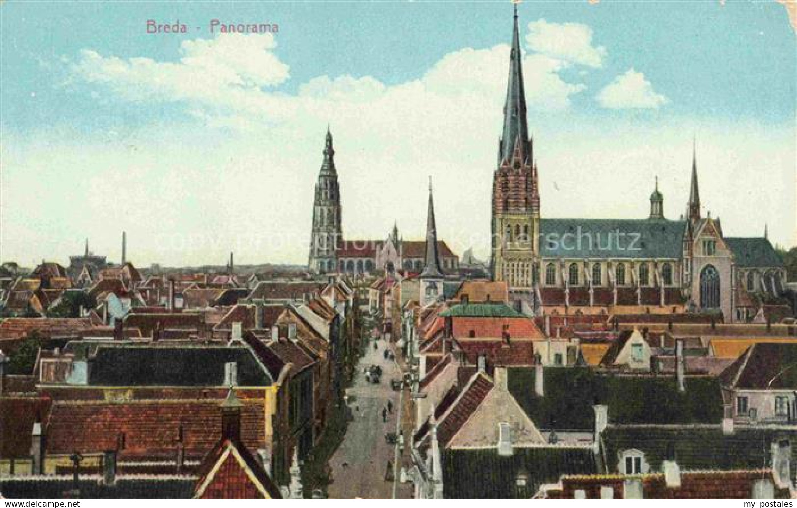 BREDA  Noord-Brabant NL Stadtansicht mit Kirche