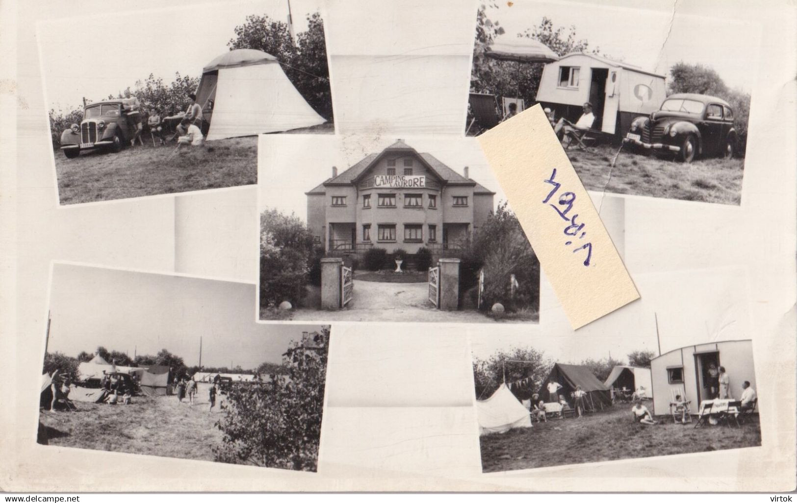 BREDENE :  camping  L'Eurore  (  1953  met zegel )