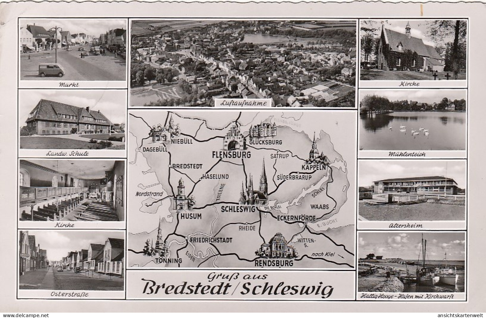 Bredstedt, Schleswig, Mehrbildkarte gl1958 #F6187