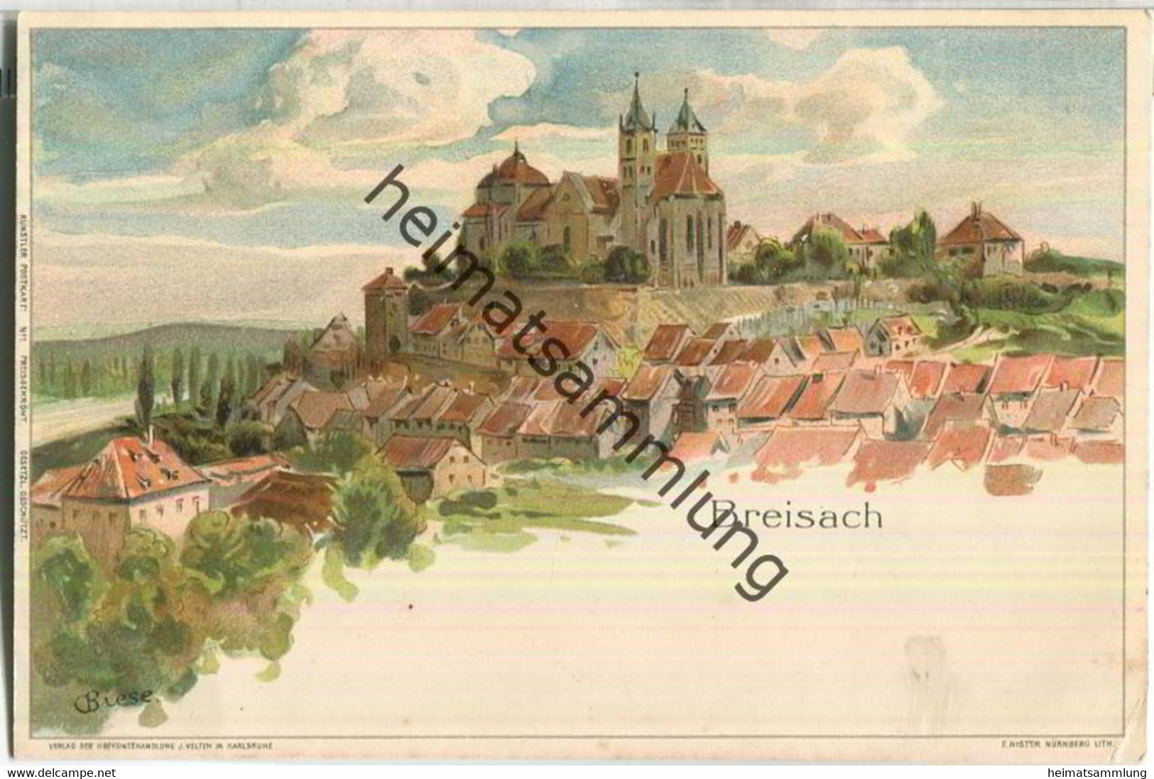 Breisach - Künstlerkarte C. Biese - Verlag J. Velten Karlsruhe
