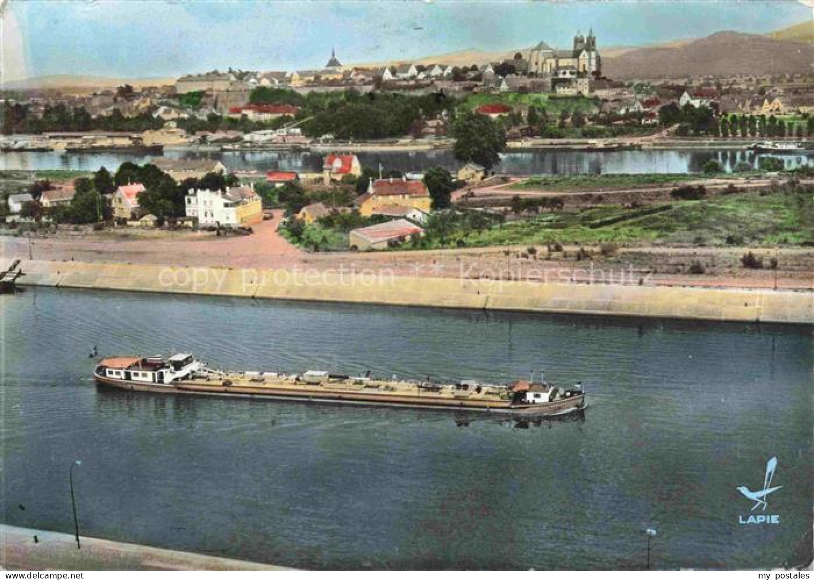 Breisach Rhein BW Le Barrage de Vogelgruen Vue aerienne