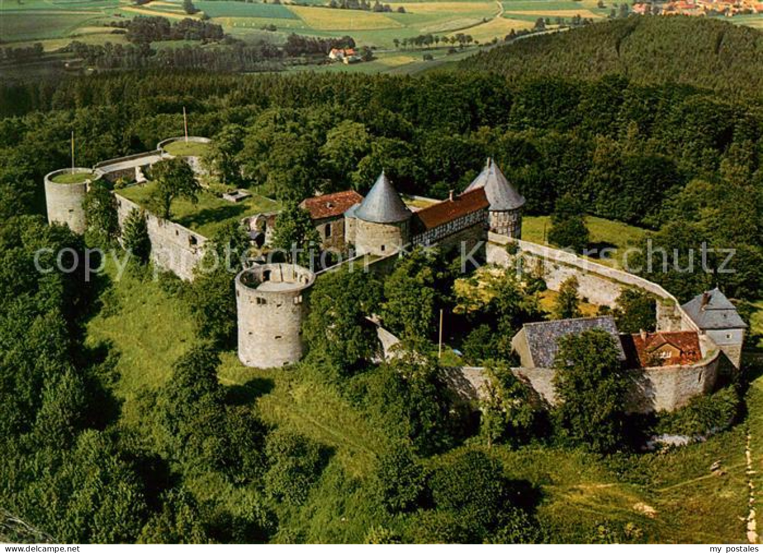 Breitenbach Herzberg Burg Herzberg Fliegeraufnahme