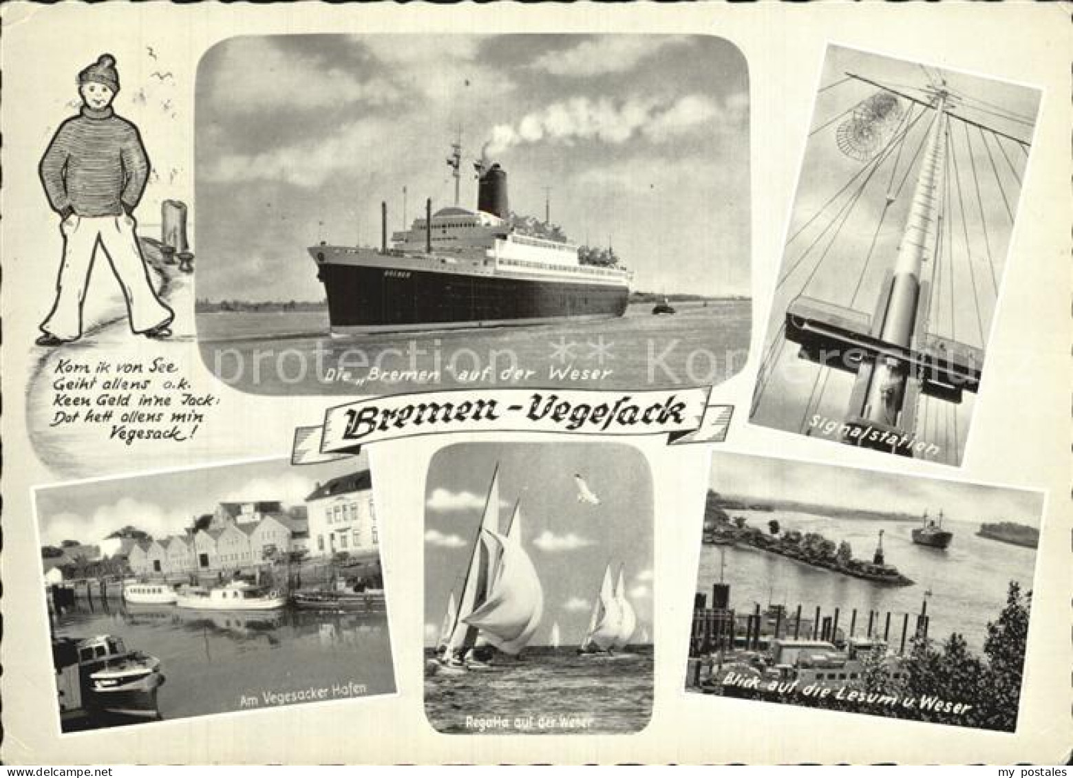 BREMEN  CITY Schiff Bremen Regatta Signalstation