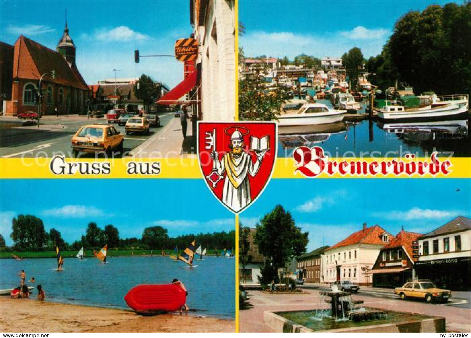 Bremervoerde Kirche Bootshafen Strand Marktbrunnen