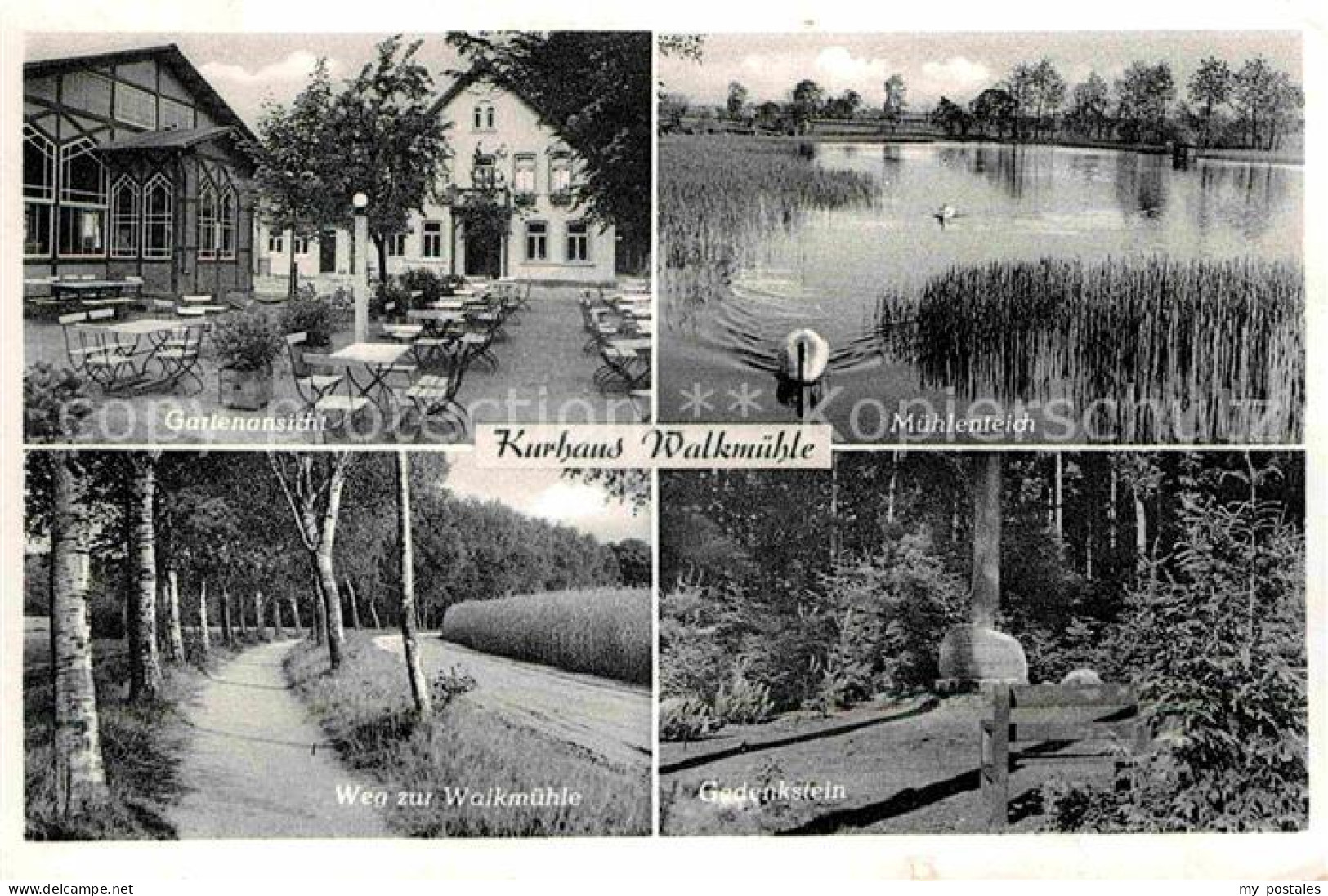Bremervoerde Kurhaus Walkmuehle Gedenkstein Muehlenteich Garten