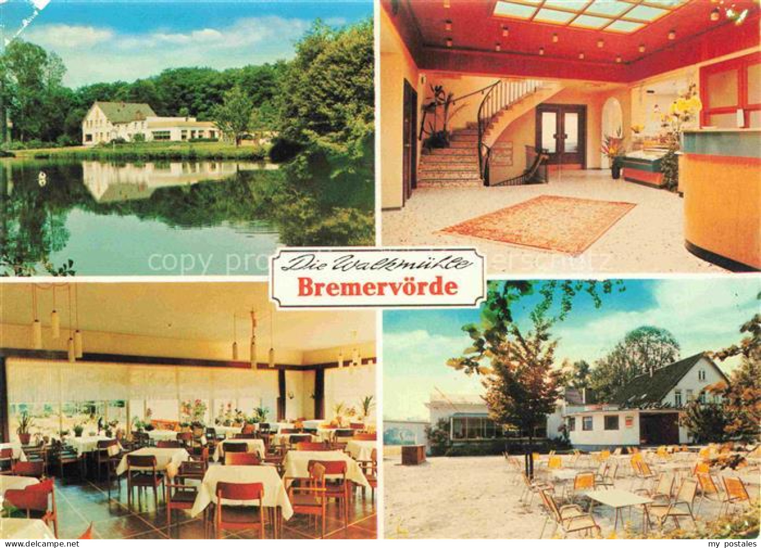 Bremervoerde Wallmuehle Hotel-Restaurant Café Bar Bundeskegelbahn Teich Wald Emp
