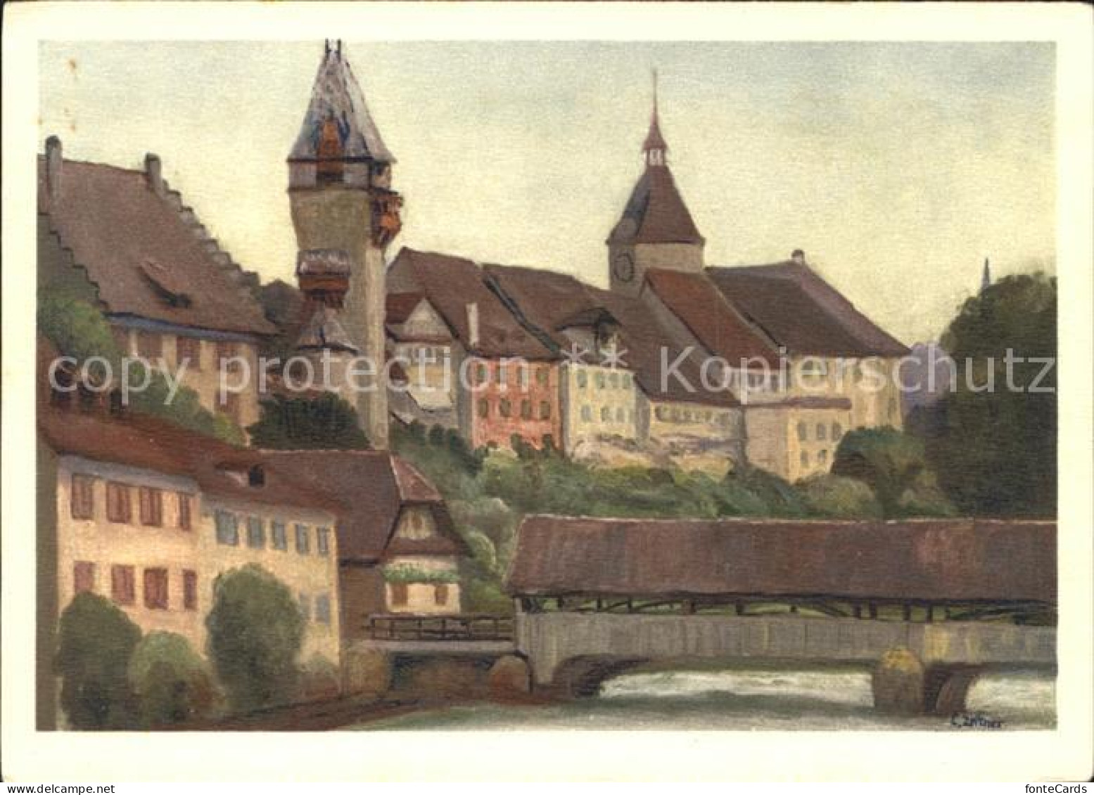 Bremgarten BE Aargau Kuenstlerkarte