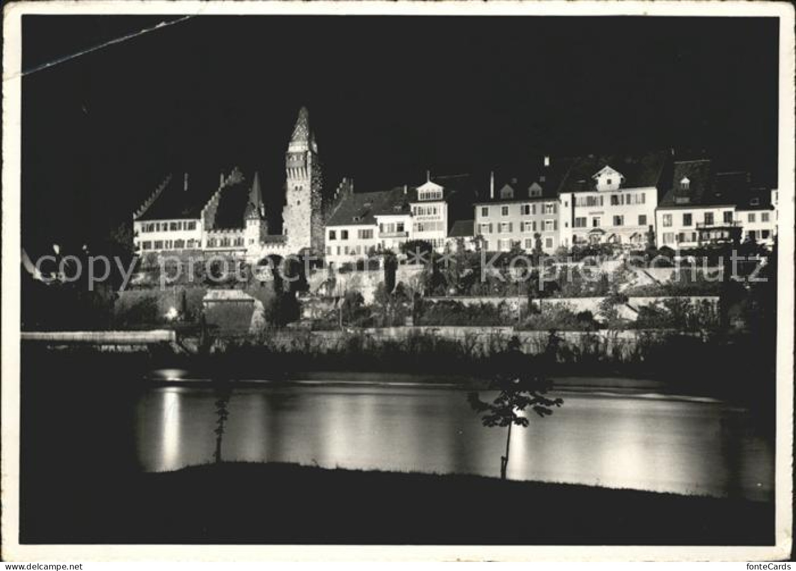 Bremgarten BE Reuss Nacht