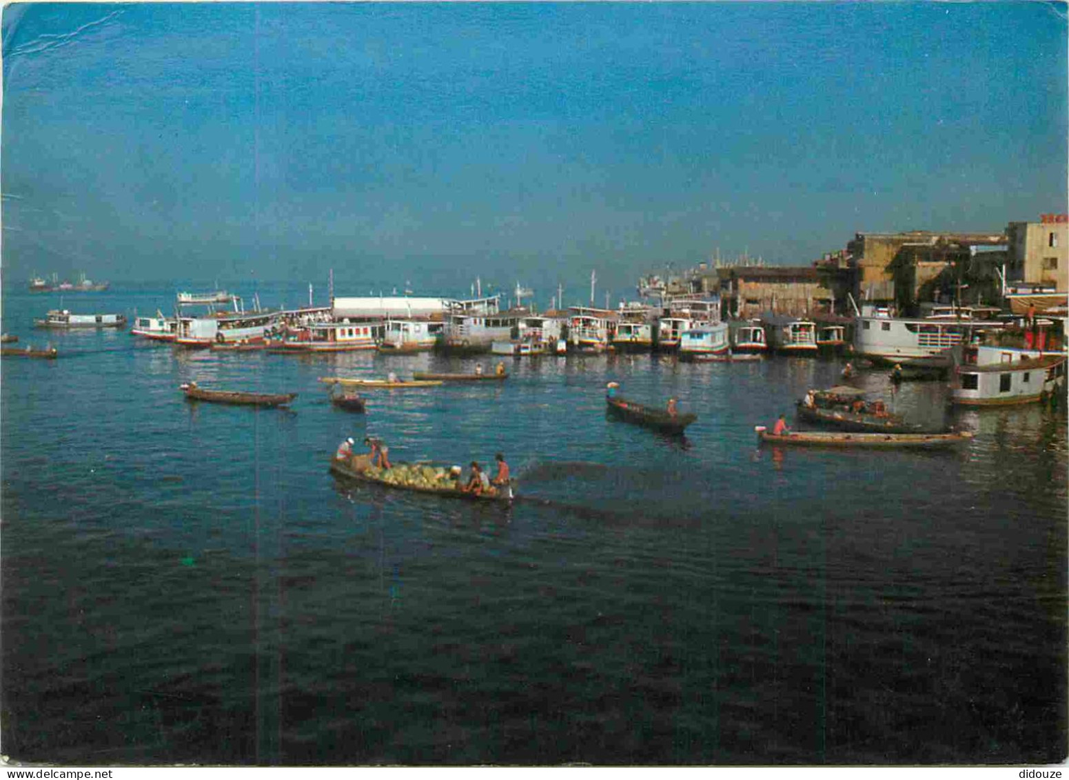 Brésil - Manaus - Porto de embarcação de transporte para o interior - CPM - Etat froissures - Voir Scans Recto-Verso