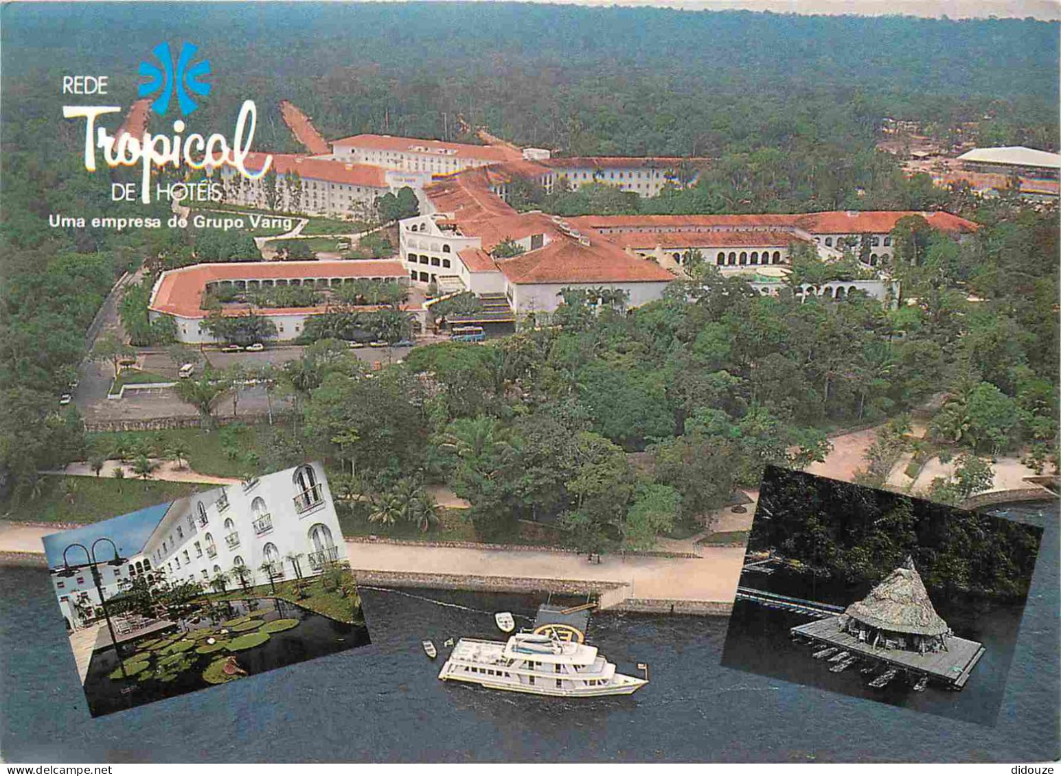 Brésil - Manaus - Vista aérea do tropical hotel manaus vitória-régia - lago salvador - Multivues - CPM - Voir Scans Rect