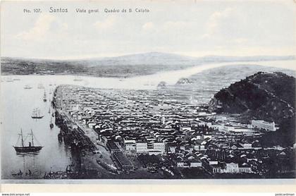 Brasil - SANTOS - Vista geral - Quadro de B. Calikto - Ed. M. Pontes & Co. 107