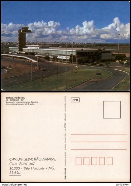 Postcard Brasília Aeroporto Internacional de Brasilia 1972