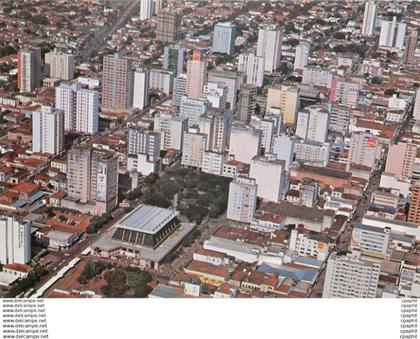 CPM Brasil Turistico Sao Jose do rio Prieto Brasil Vista aerea do centro da cidade