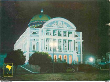 Carte Postale - Brésil - Manaus - Teatro amazonas à noite - CPM - Voir Scans Recto-Verso