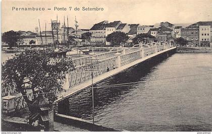 Brasil - PERNAMBUCO Recife - Ponte 7 de Setembro - Ed. Livraria Contemporanea