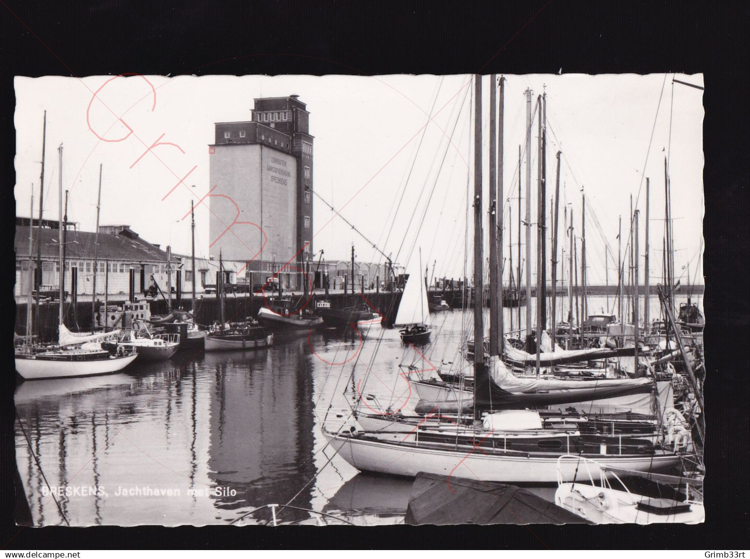Breskens - Jachthaven met Silo - fotokaart