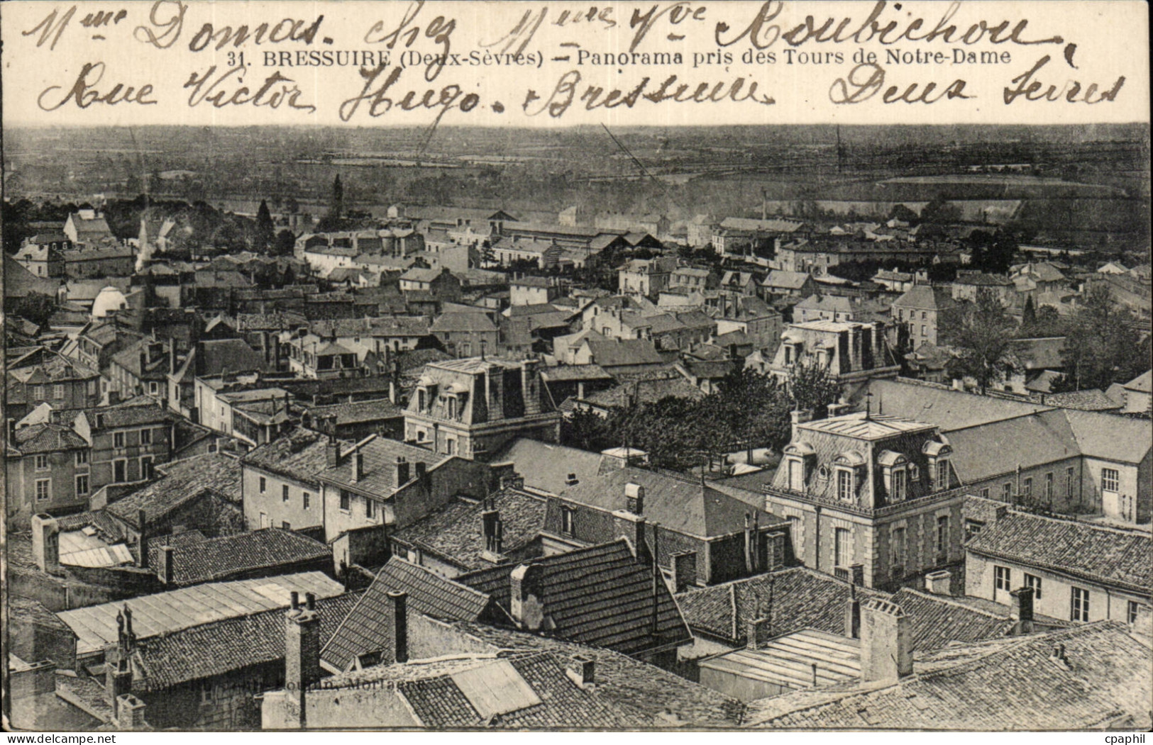 Bressuire - Panorama pris des Tours de Notre Dame - CPA