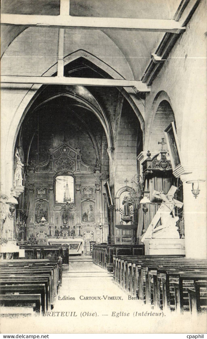 Breteuil CPA Eglise (interieur)