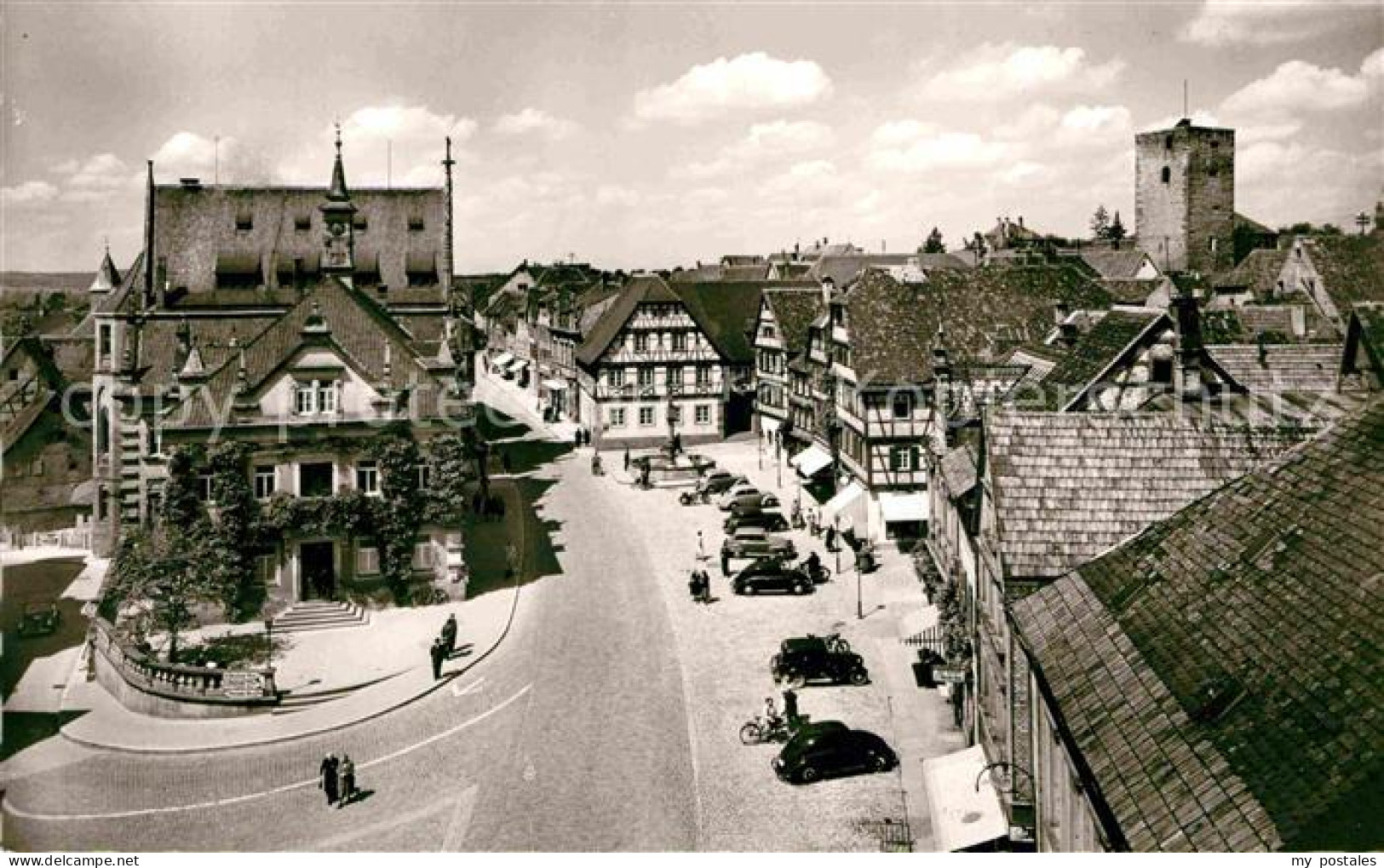 Bretten Baden Hauptstrasse mit Rathaus