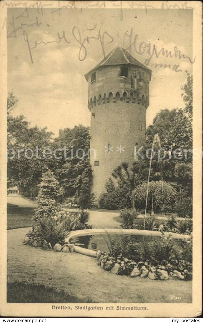 Bretten Baden Stadtgarten Simmelturm