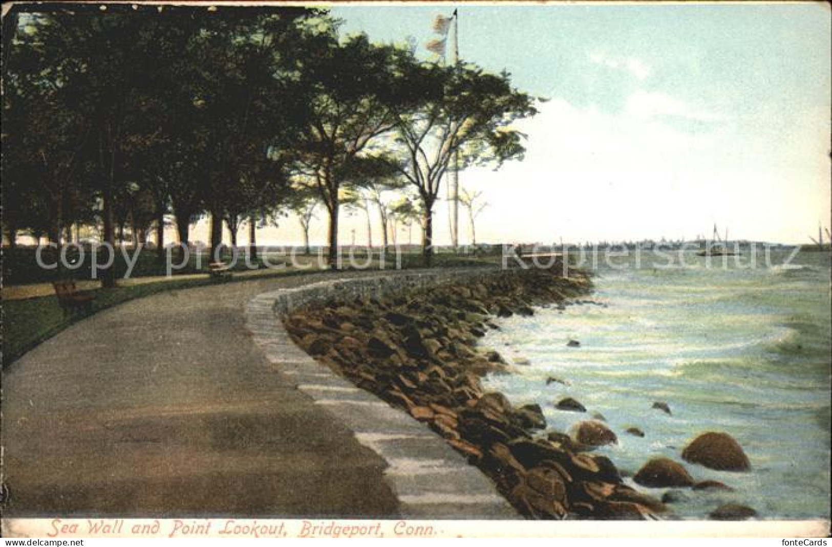 Bridgeport Connecticut Sea Wall and Point Lookout