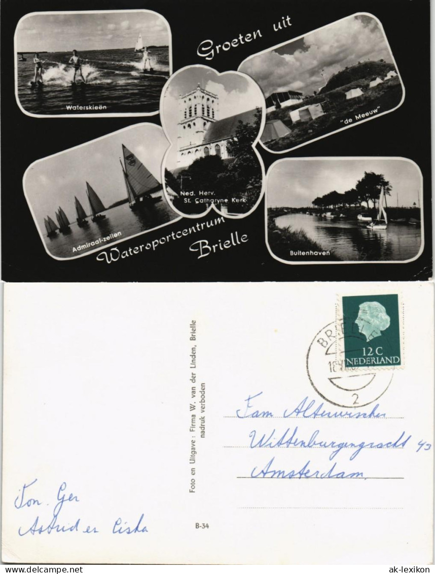 Brielle Mehrbild-AK Watersportcentrum Brielle Ortsansichten 1969