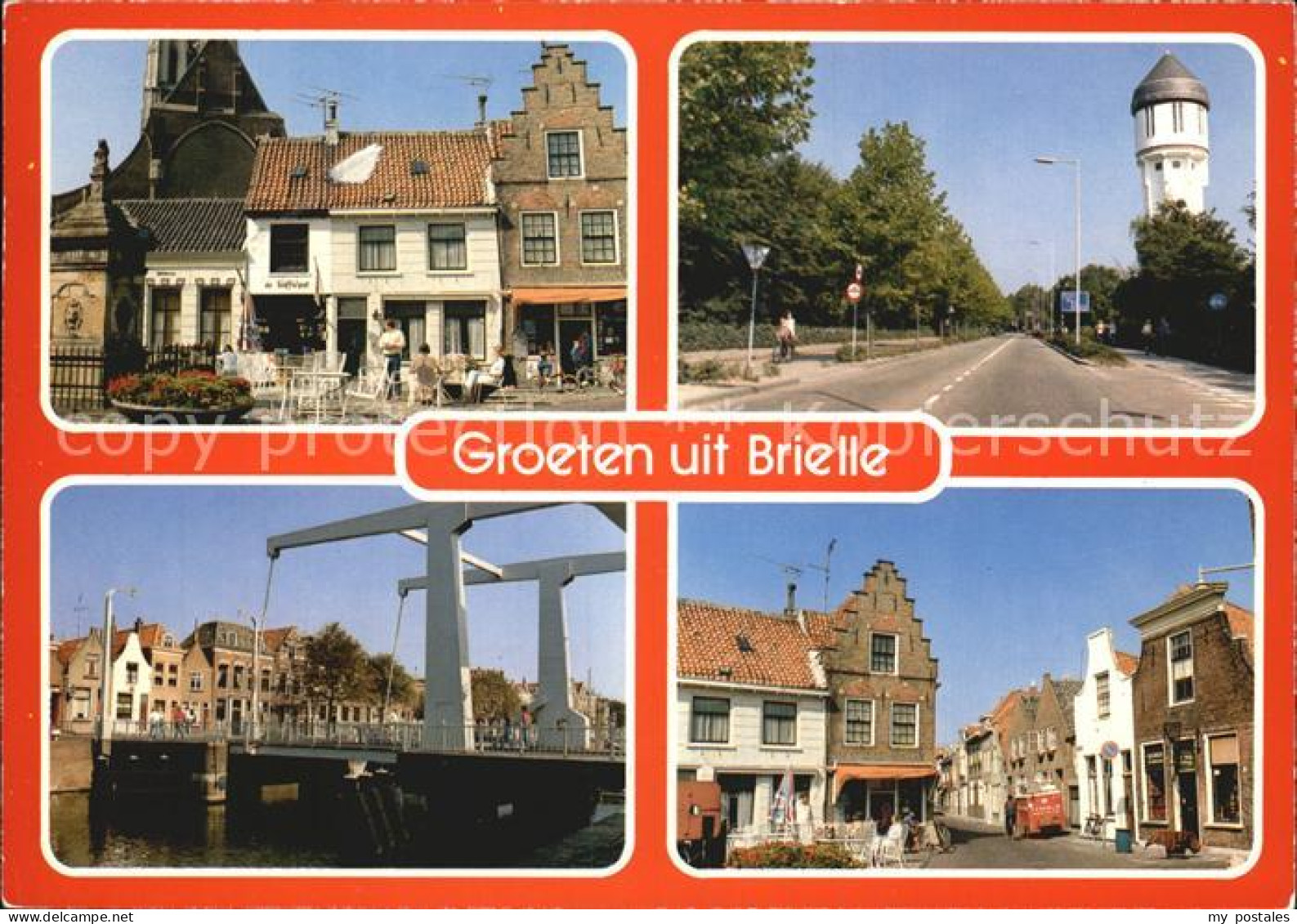 Brielle Niederlande Restaurant Wasserturm Ortsmotiv Hebebruecke