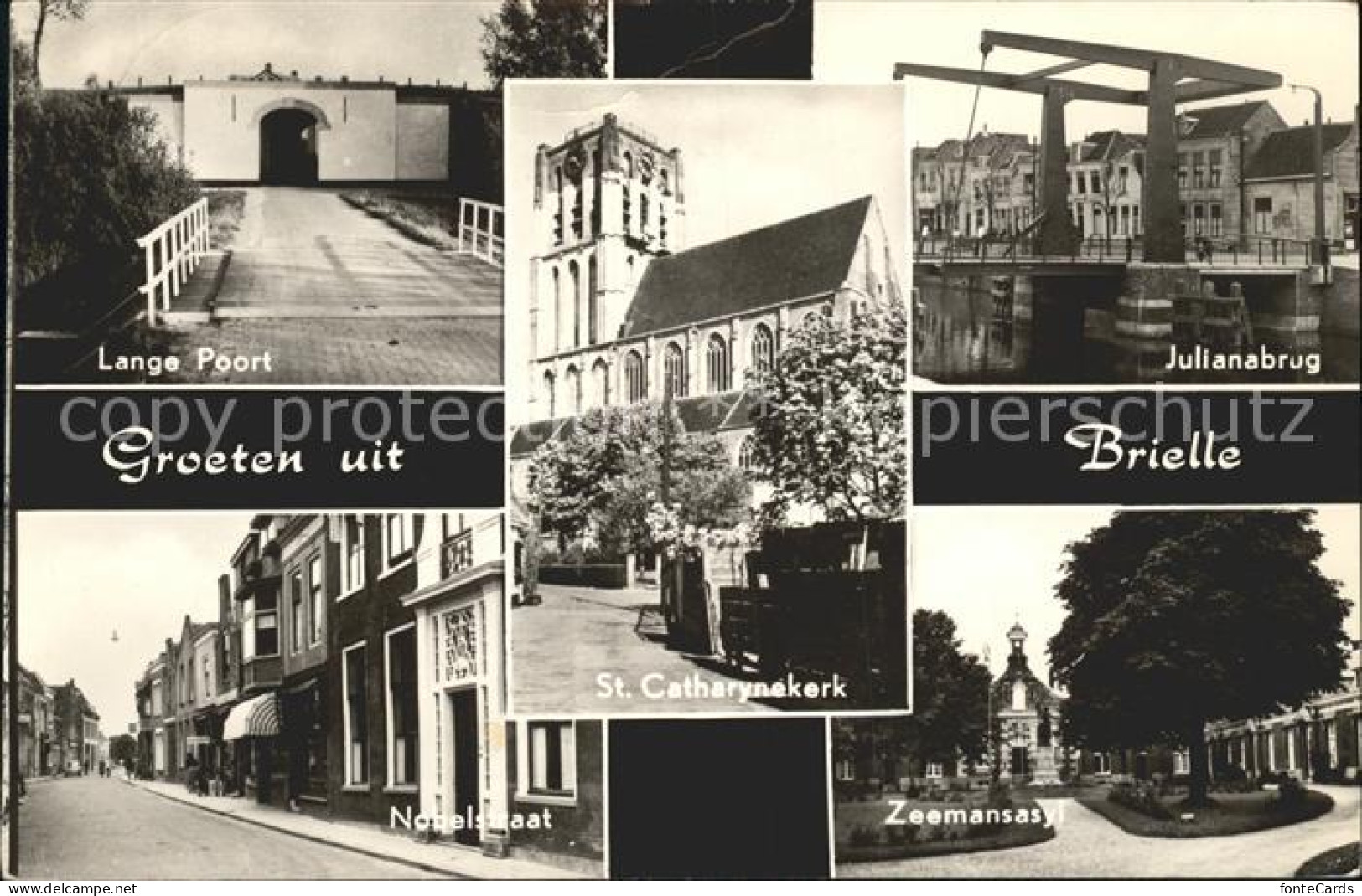 Brielle St. Catharynekerk Julianabrug Zeemansasyl Lange Poort