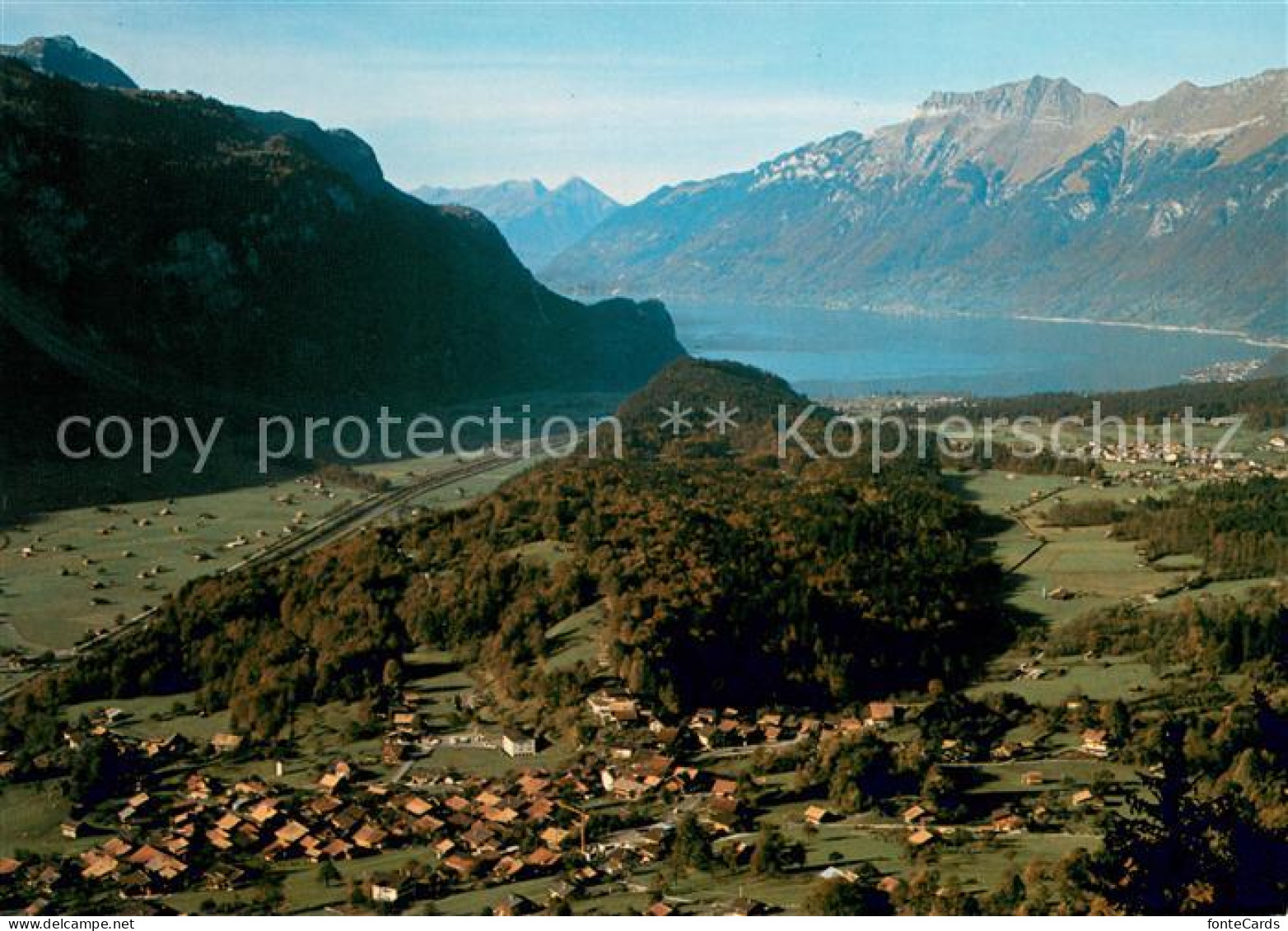Brienzwiler Fliegeraufnahme mit Ballenberg und Brienzersee