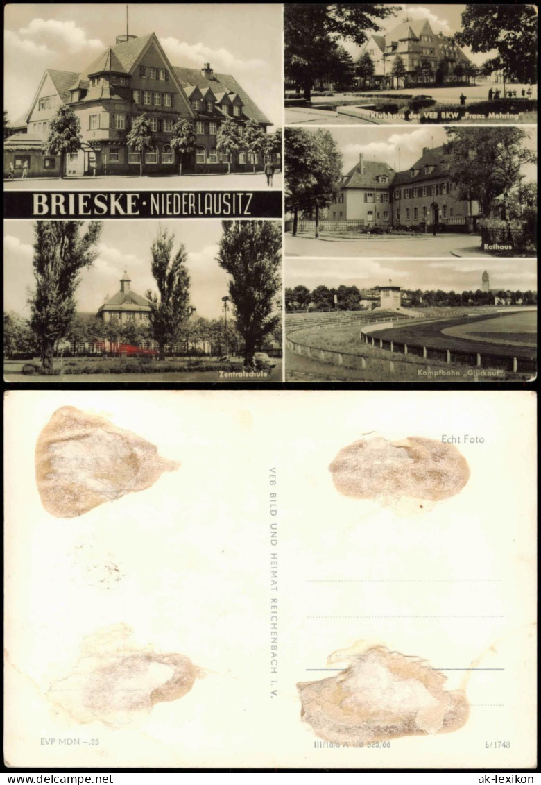 Brieske Senftenberg (Niederlausitz) DDR  u.a. mit Klubhaus 
Stadion 1966