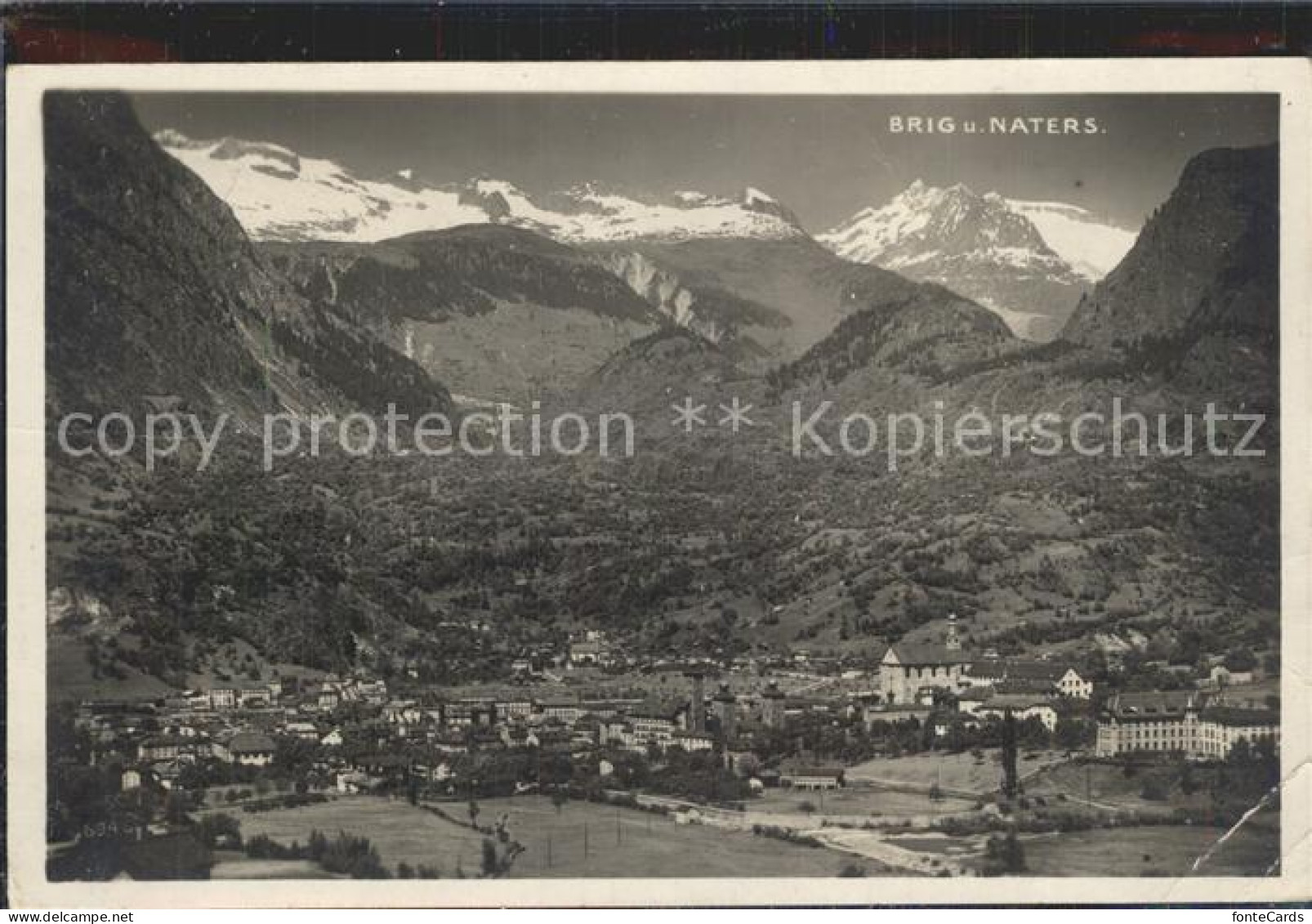 Brig und Naters Fliegeraufnahme