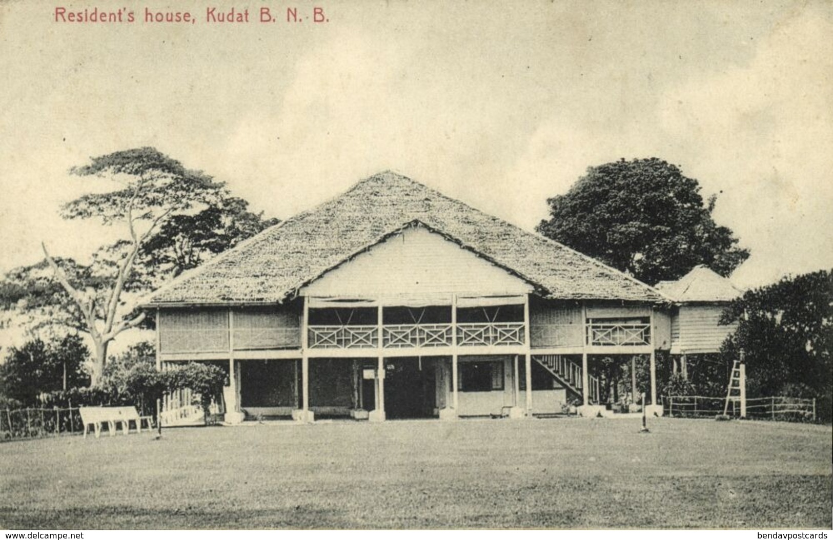 british north borneo, SABAH KUDAT, Resident's House (1910s) Postcard