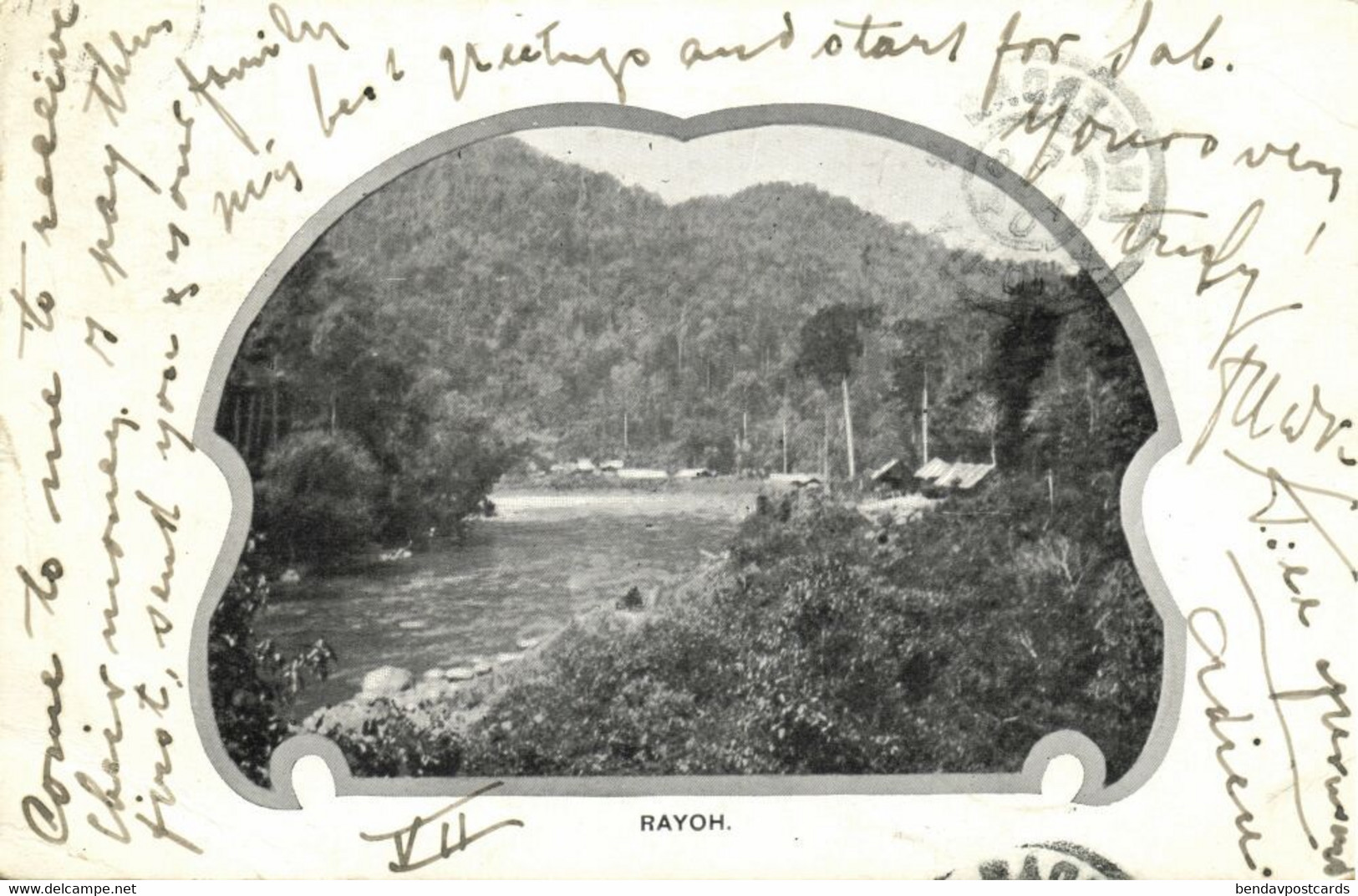 british north borneo, SABAH, Rayoh, Panorama (1904) Postcard