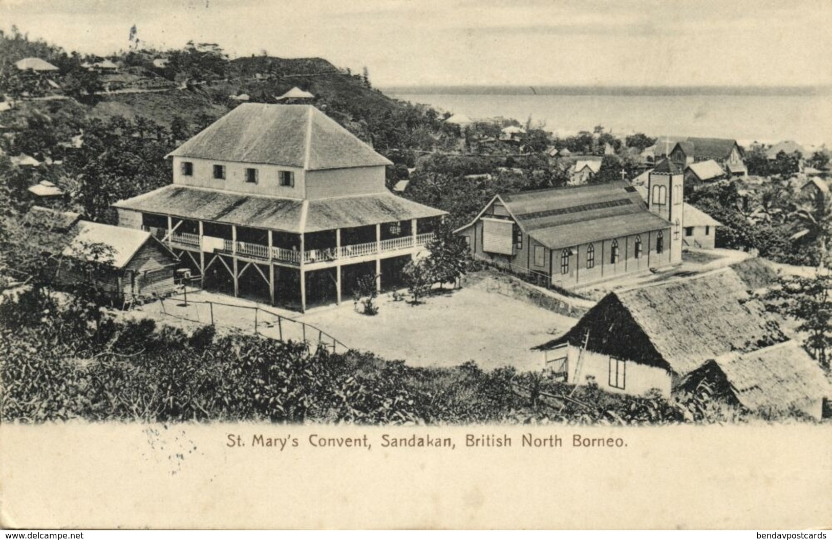 british north borneo, SABAH SANDAKAN, St. Mary's Convent (1916) Postcard