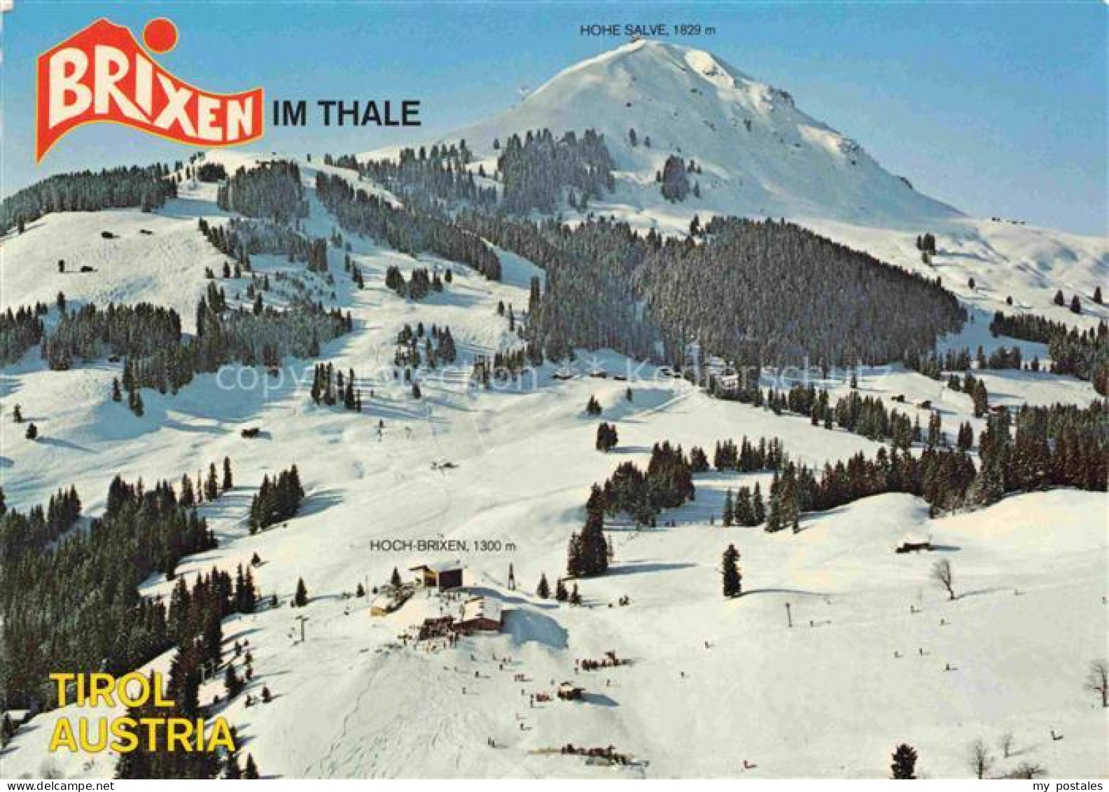 Brixen im Thale Tirol AT Hohe-Salve Hochbrixen Skigebiet Winterlandschaft Schnee