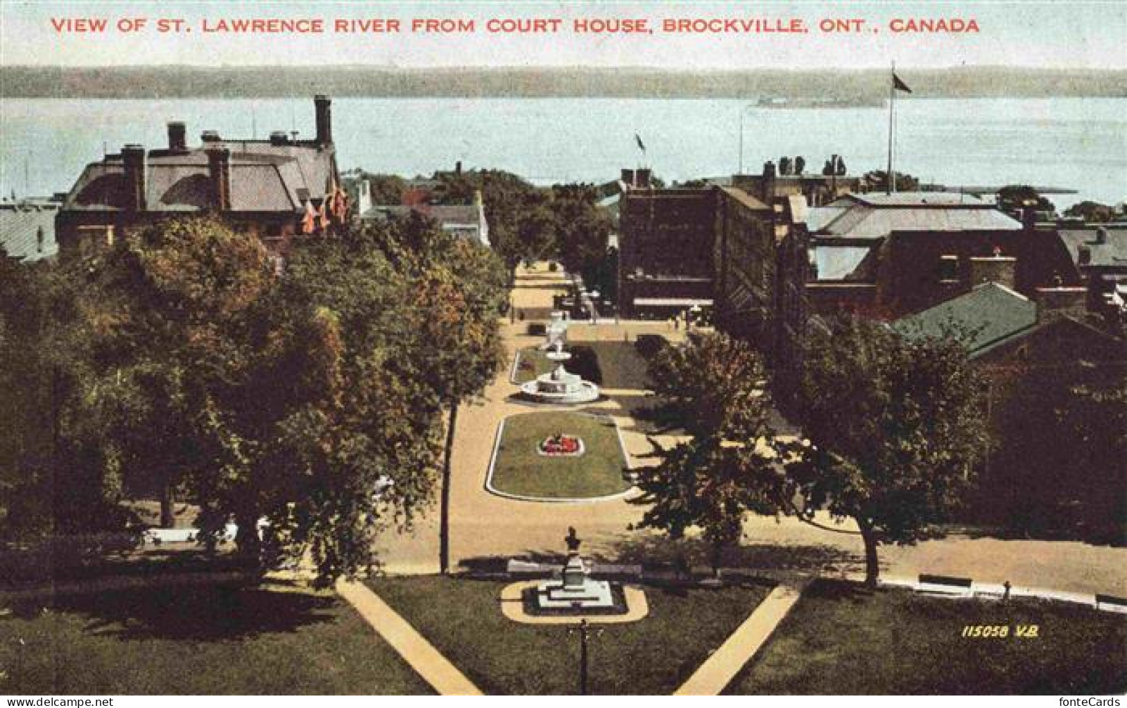 Brockville Ontario Canada View of St Lawrence River from Court House