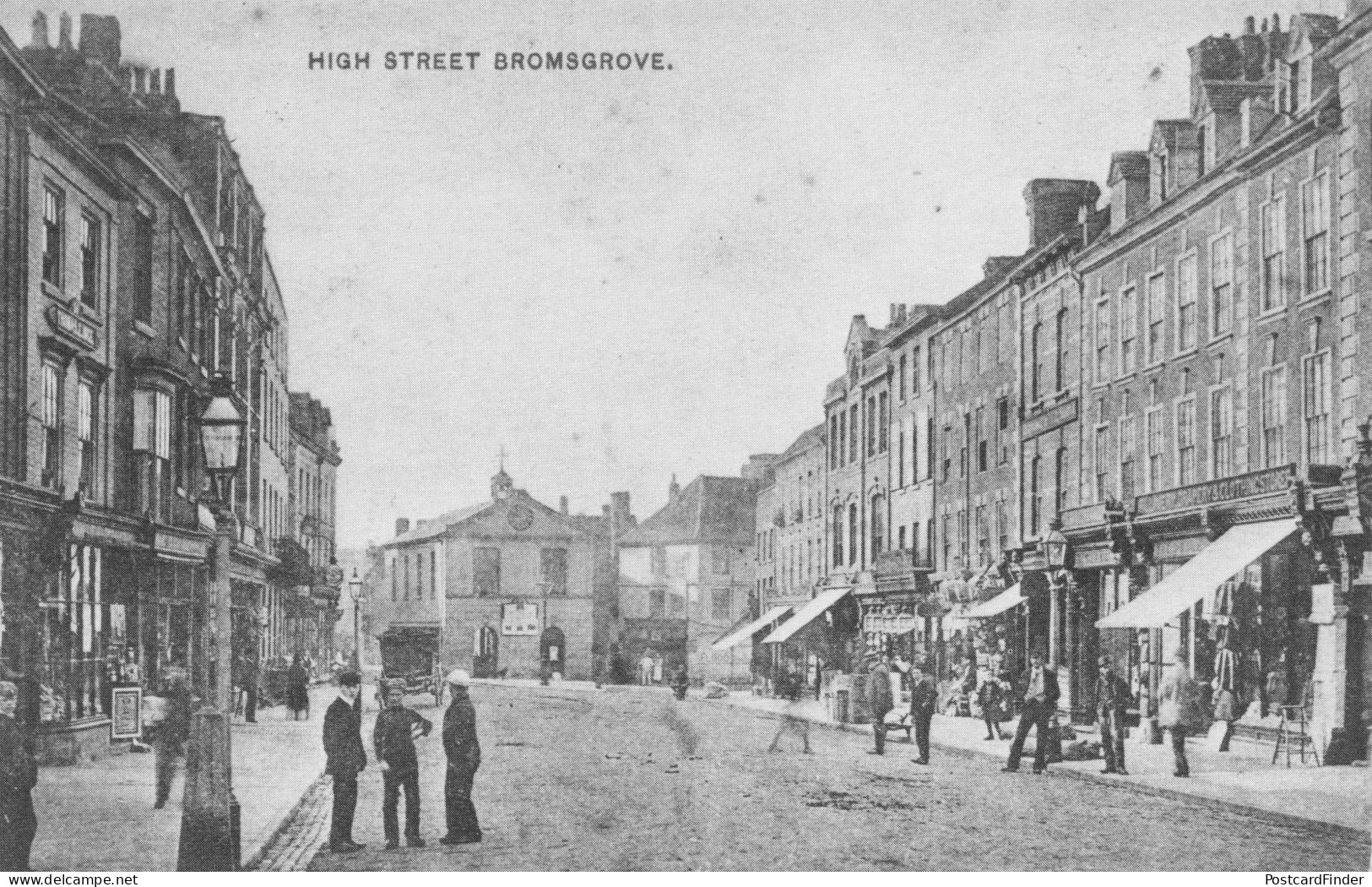 Bromsgrove Old High Street Worcester Photo Postcard