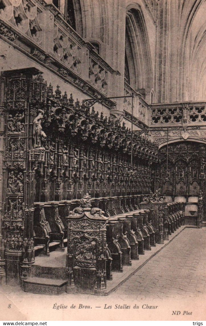 Brou (Église) - les Stalles du Choeur