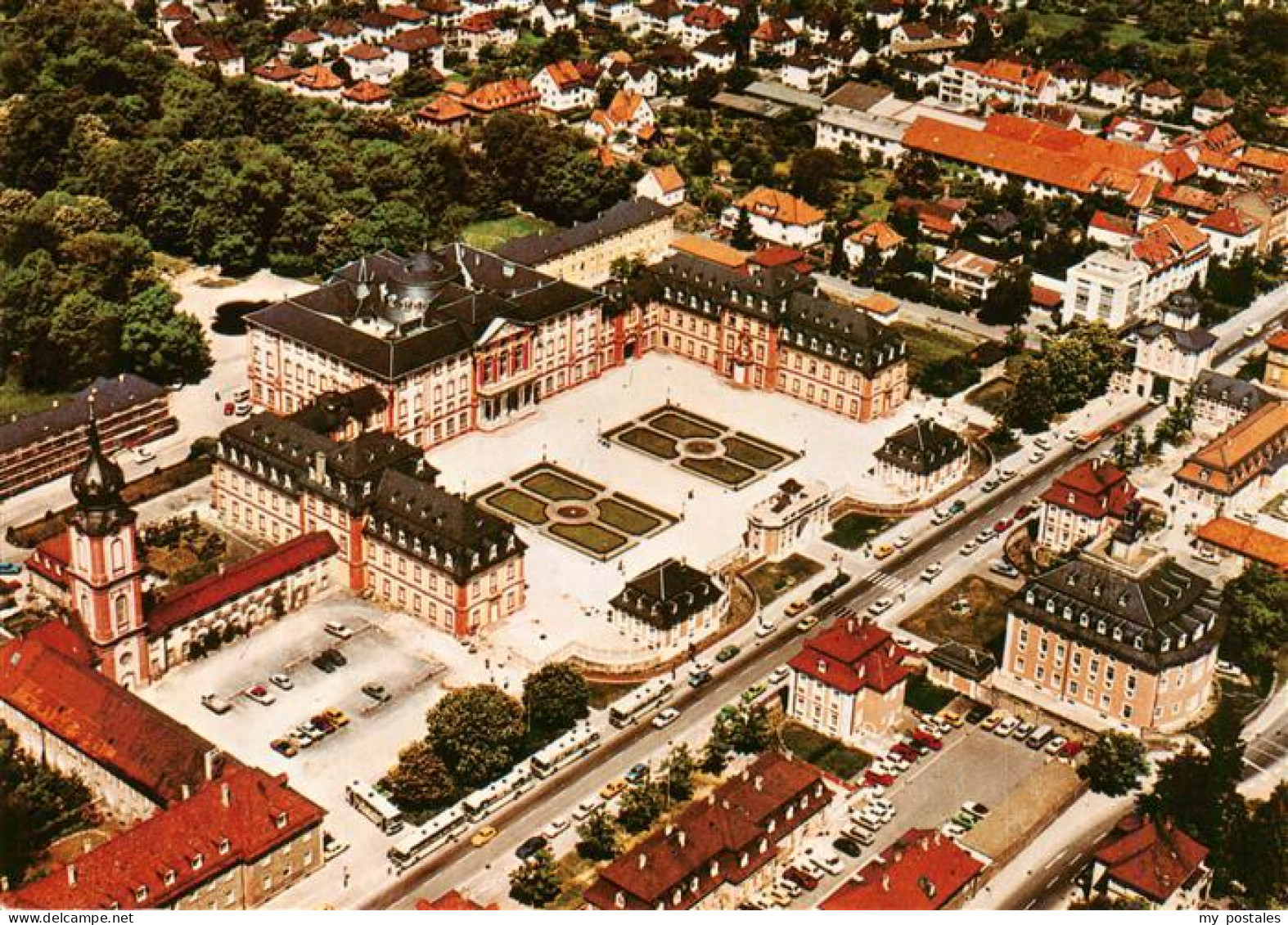 BRUCHSAL Baden Schloss-Bruchsal Barockschloss Schlossgarten Ehrenhof Residenzsch