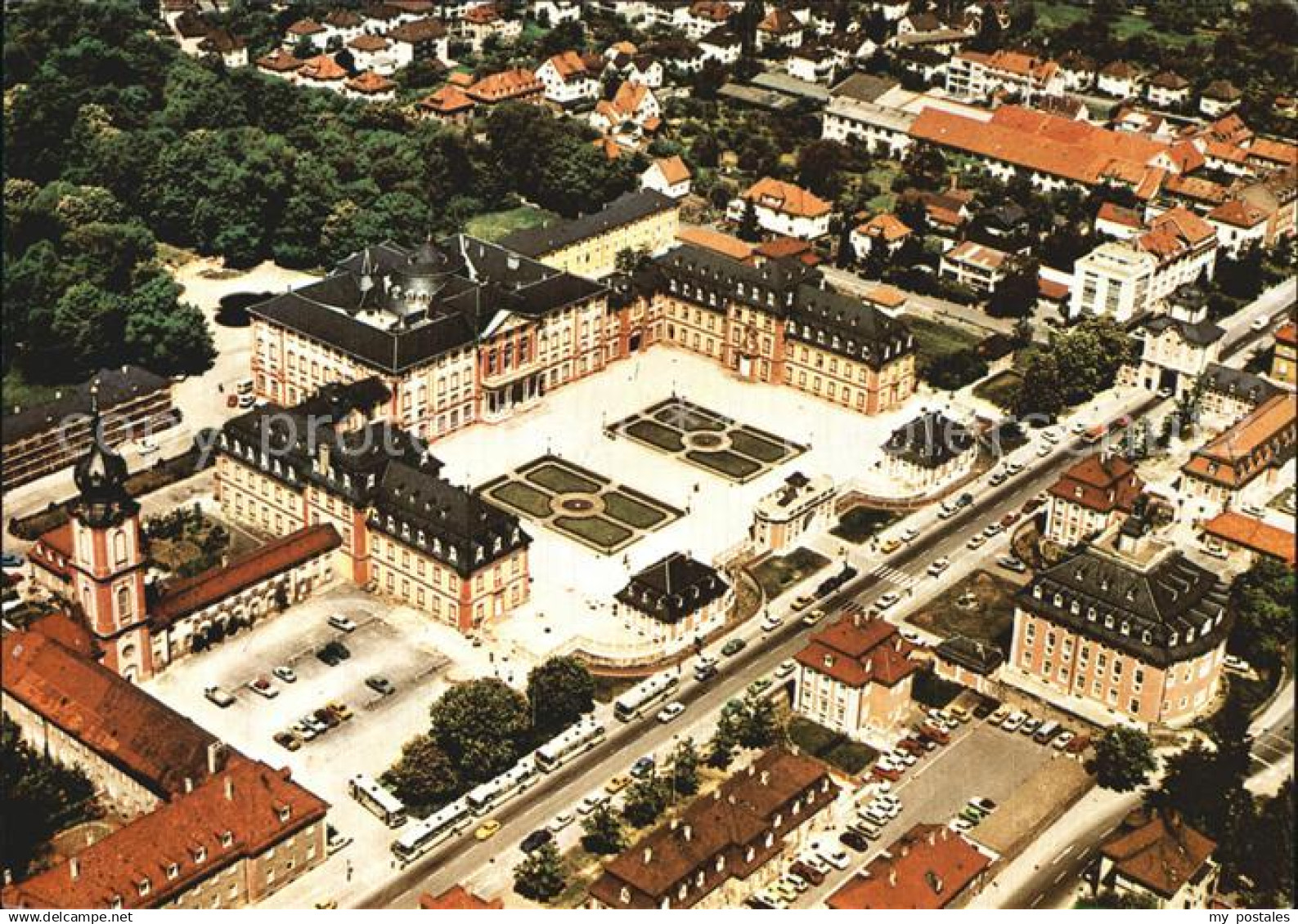 Bruchsal Fliegeraufnahme Schloss