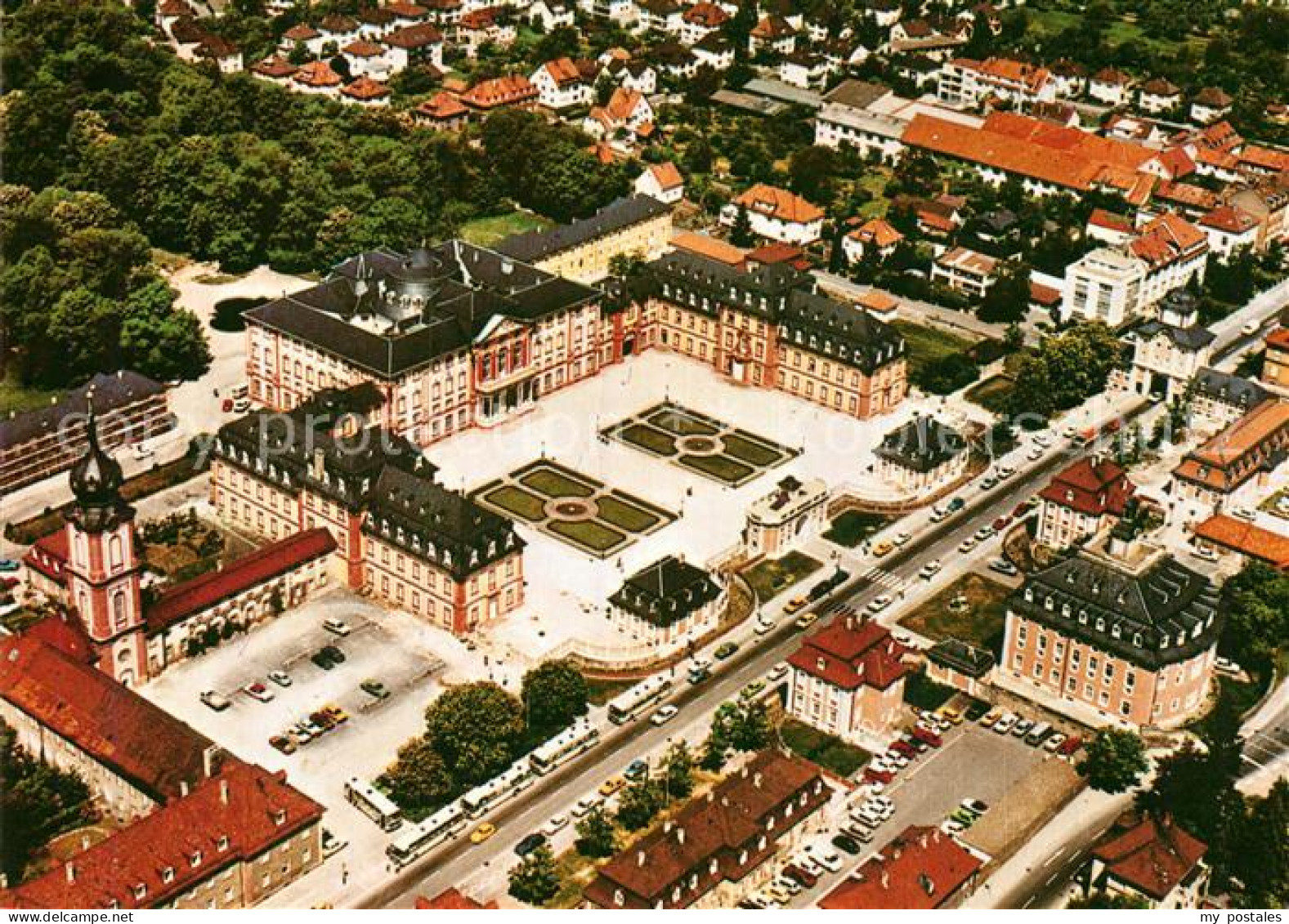 Bruchsal Fliegeraufnahme Schloss